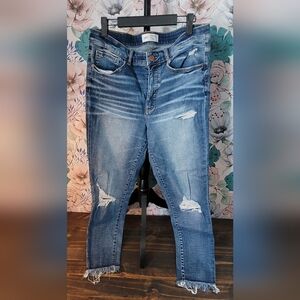 BKE Blue Distressed Boyfriend Jeans